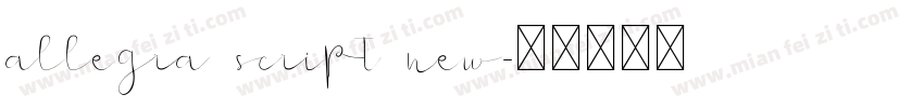 allegra script new字体转换